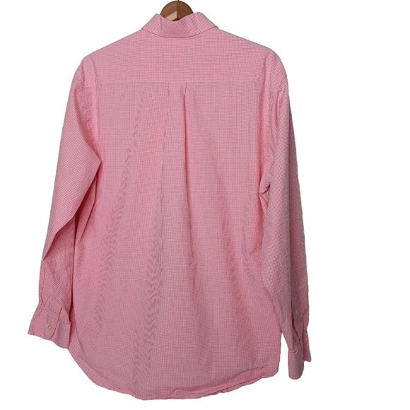 Vinyard Vines Mens Medium Murray Shirt Long Sleeve Pink Gingham Button Down - Picture 2 of 12